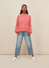 Tipped Funnel Merino Wool Knit