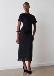 Ponte Detachable Lace Dress