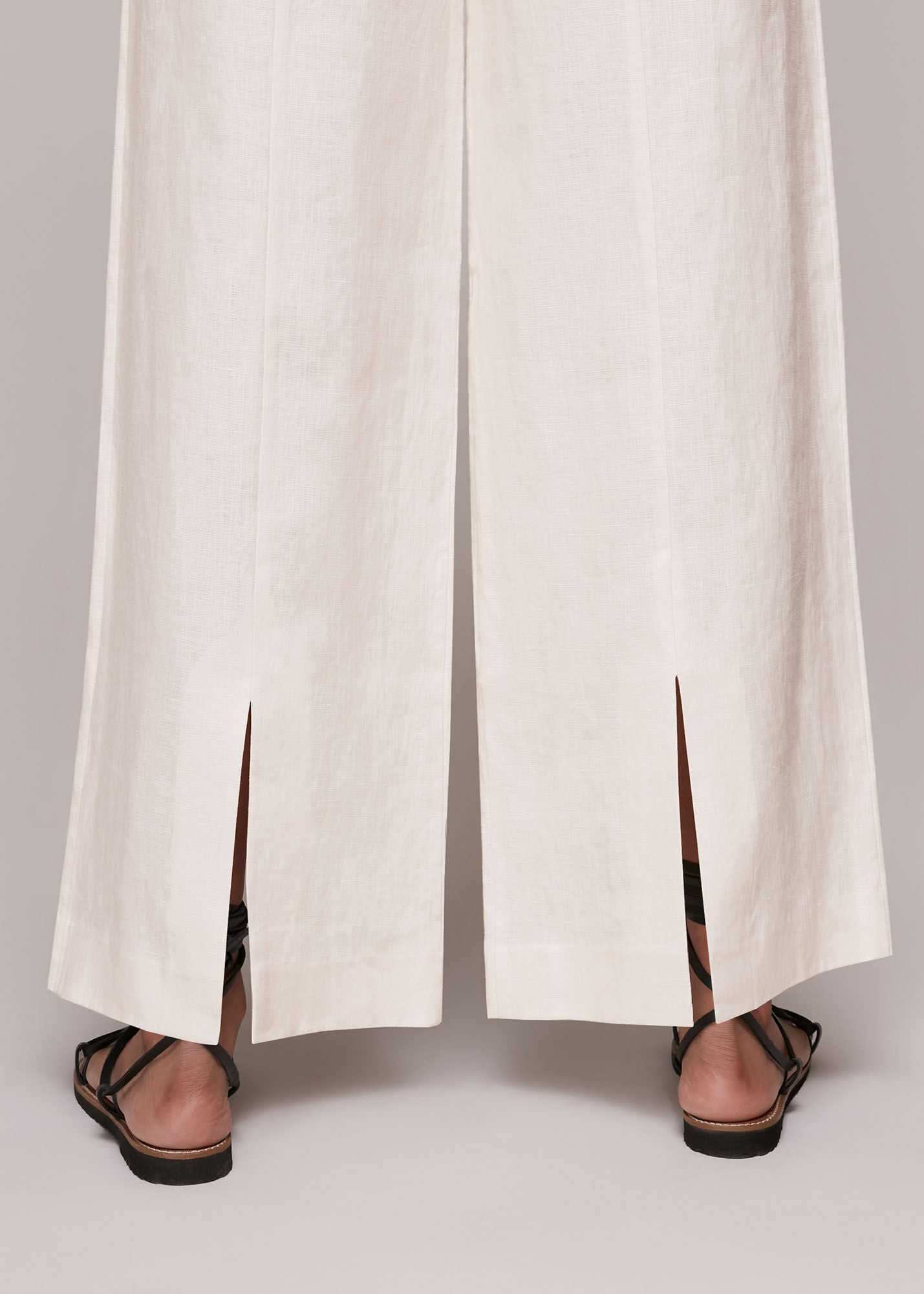 Neutral Nina Wide Leg Linen Trouser 