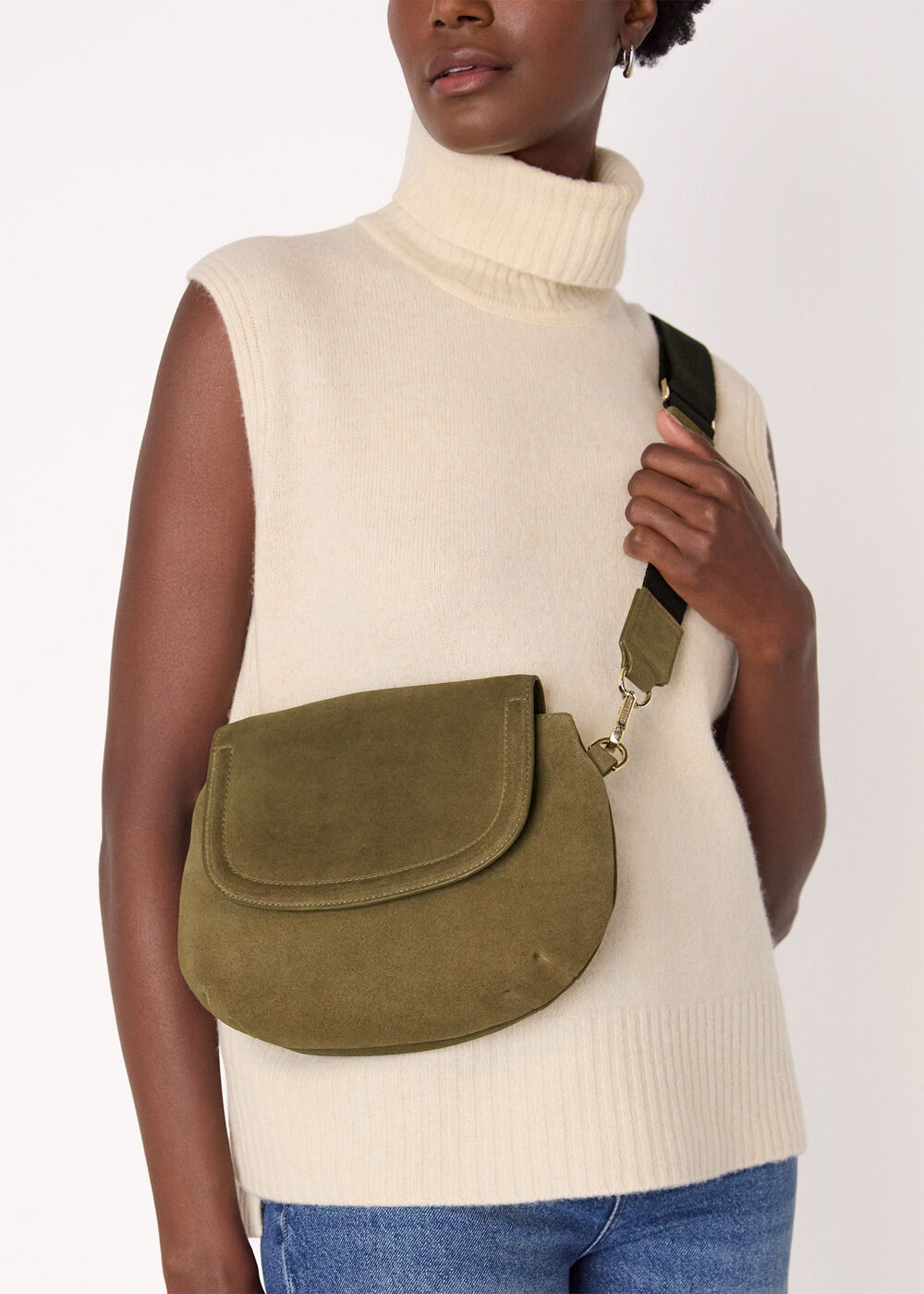 Nala Suede Crossbody Bag
