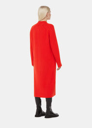 Petite Ribbed Knitted Midi Dress