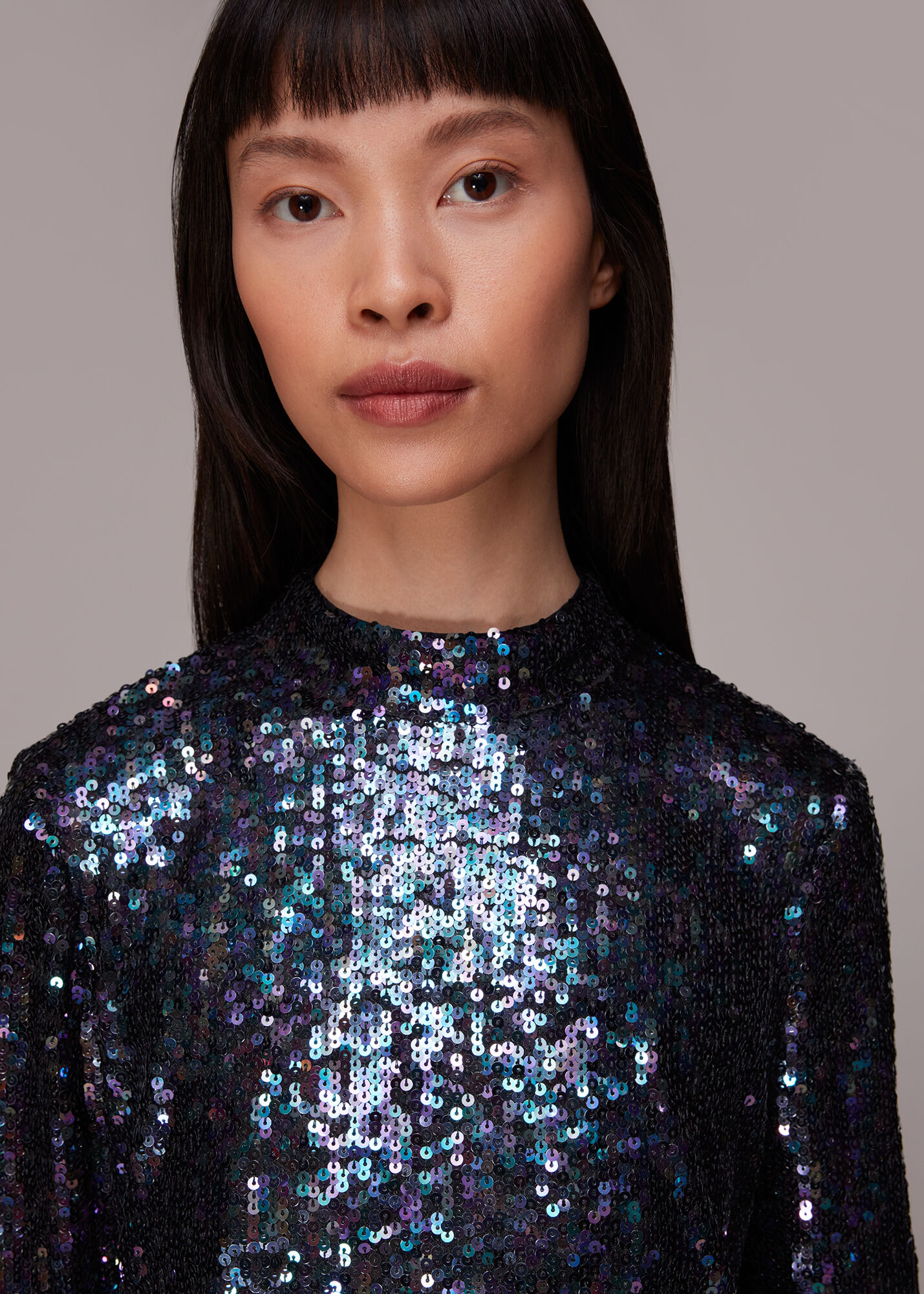Turtleneck cheap sequin top