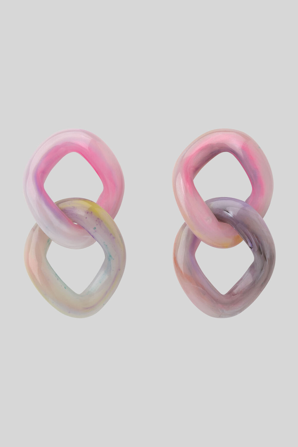 Chain Drop Resin Earring Multicolour