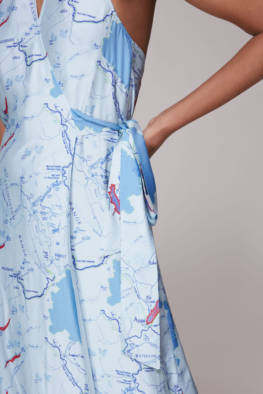 Melanie Map Silk Mix Dress