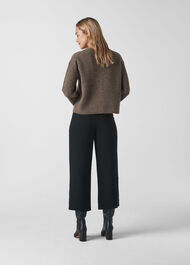 Chunky Yak Mix Cardigan Oatmeal