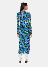 Retro Floral Mesh Dress