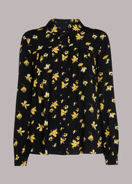 Falling Floral Pleat Blouse