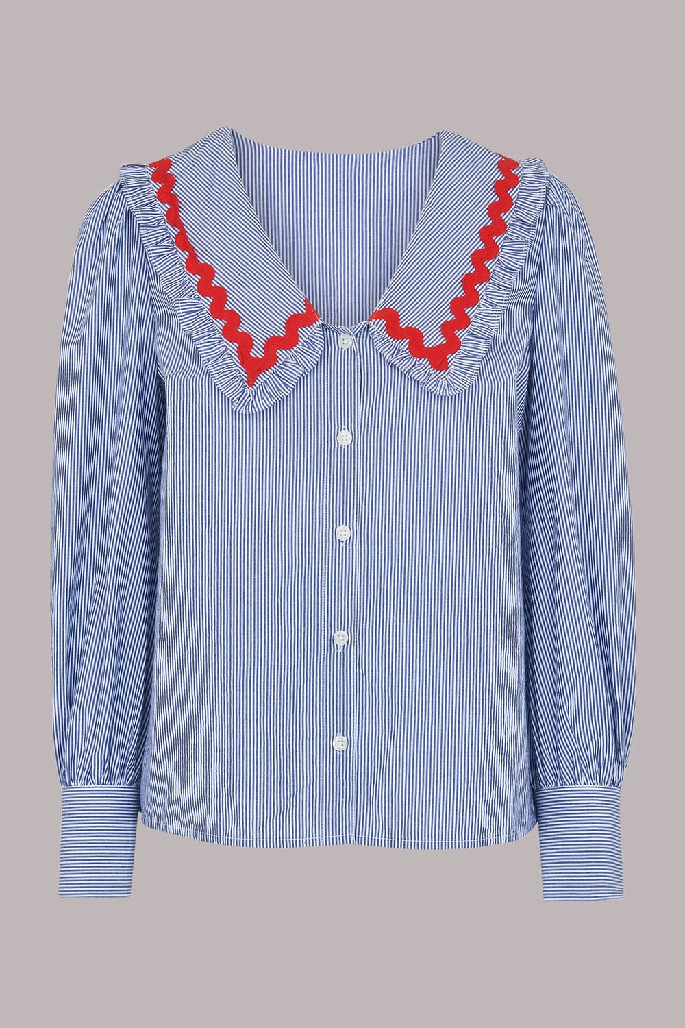 Ric Rac Detail Collar Top