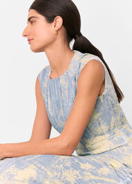 Devore Swirl Velvet Midi Dress