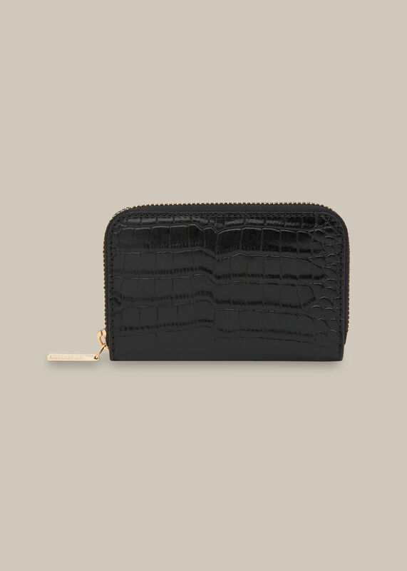 Kira Shiny Croc Zip Purse