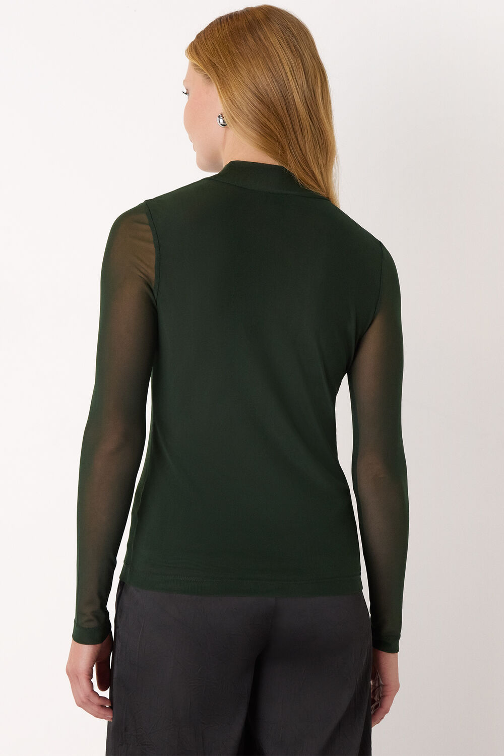 High Neck Mesh Top