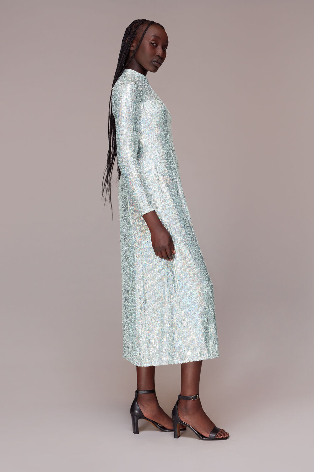 Minimal Sequin Midi Dress