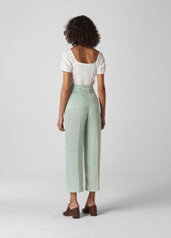 Belted Gingham Trouser Green/Multi