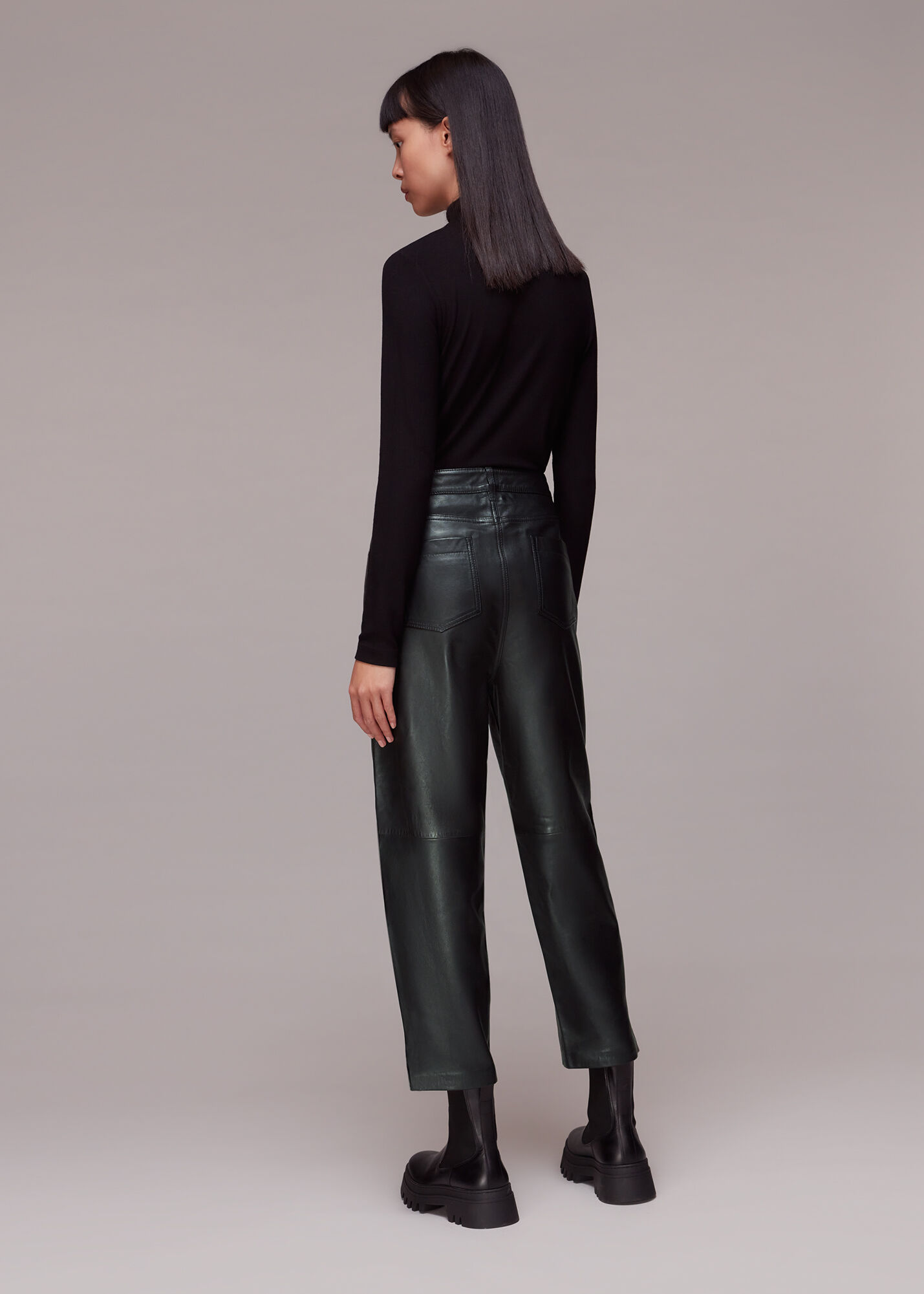 Whistles leather shop trousers