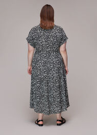 Abstract Smudge Tiered Dress