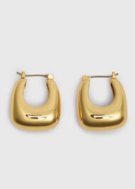Chunky Curved Square Earring