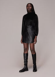 High Neck Velvet Top