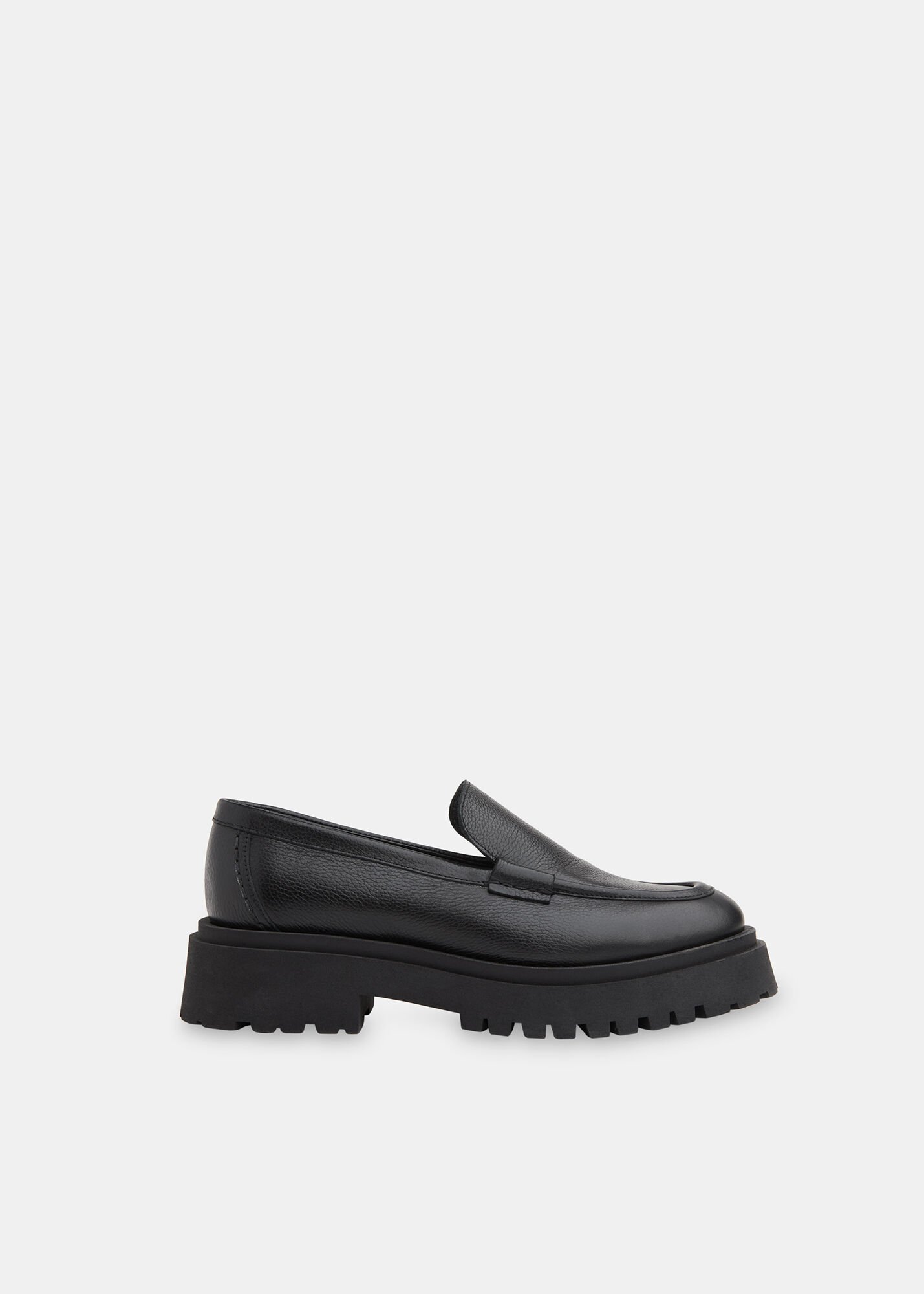 Black best sale chunky loafers
