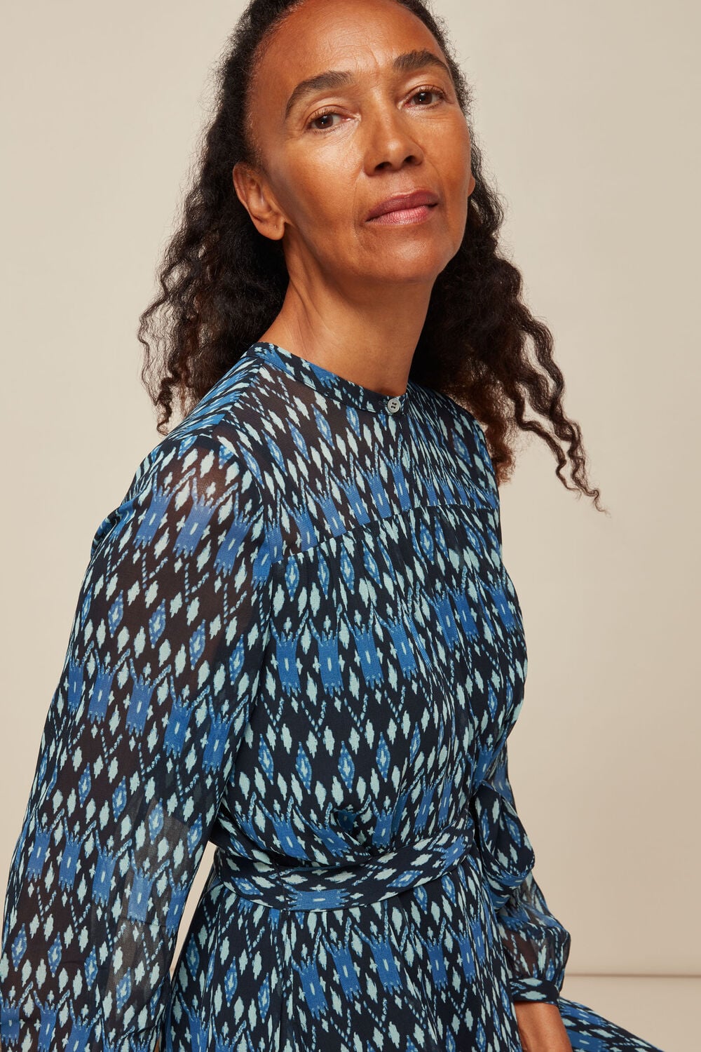 Ikat Diamond Trapeze Dress