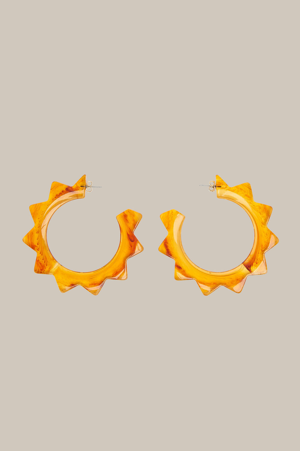 Starburst Resin Earring Orange