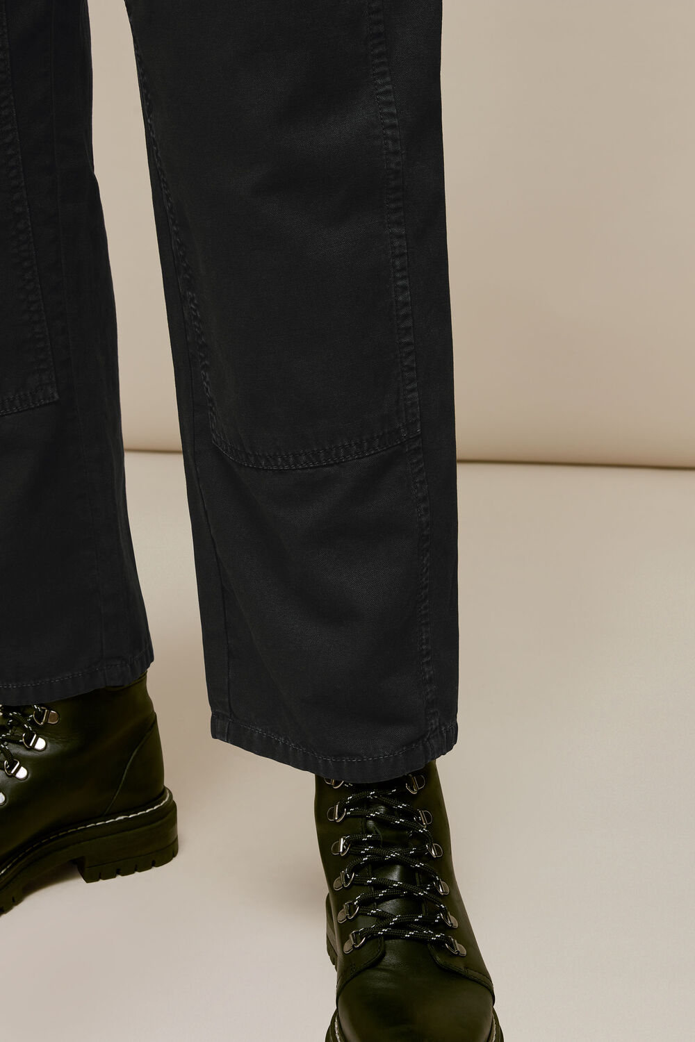 Cargo Panel Detail Trousers Black