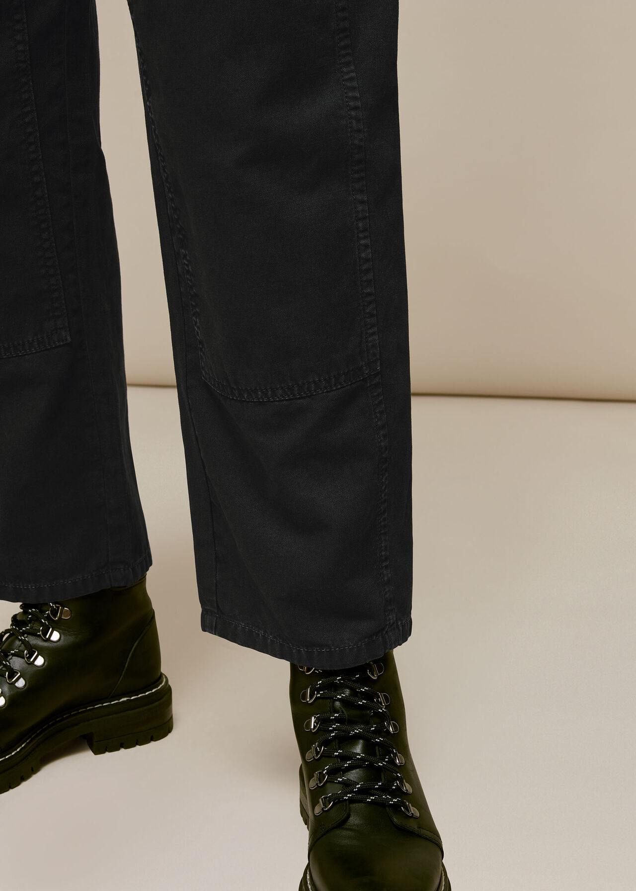 Black Cargo Panel Detail Trousers | WHISTLES