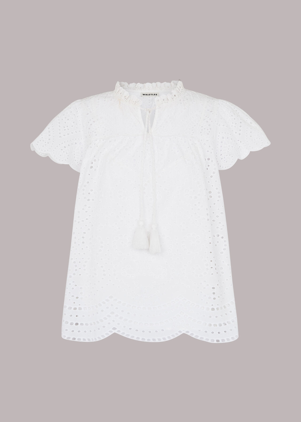 Bonnie Broderie Blouse White