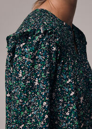 Midnight Garden Shirred Top