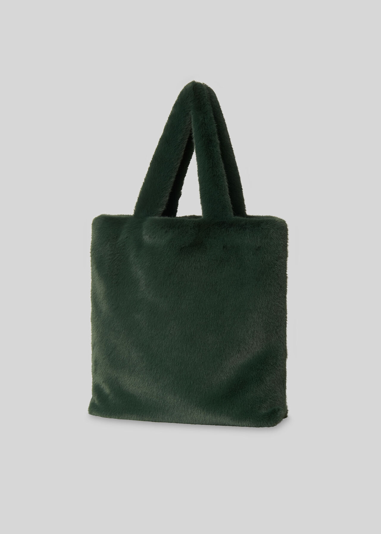 Hattie Faux Fur Tote Green