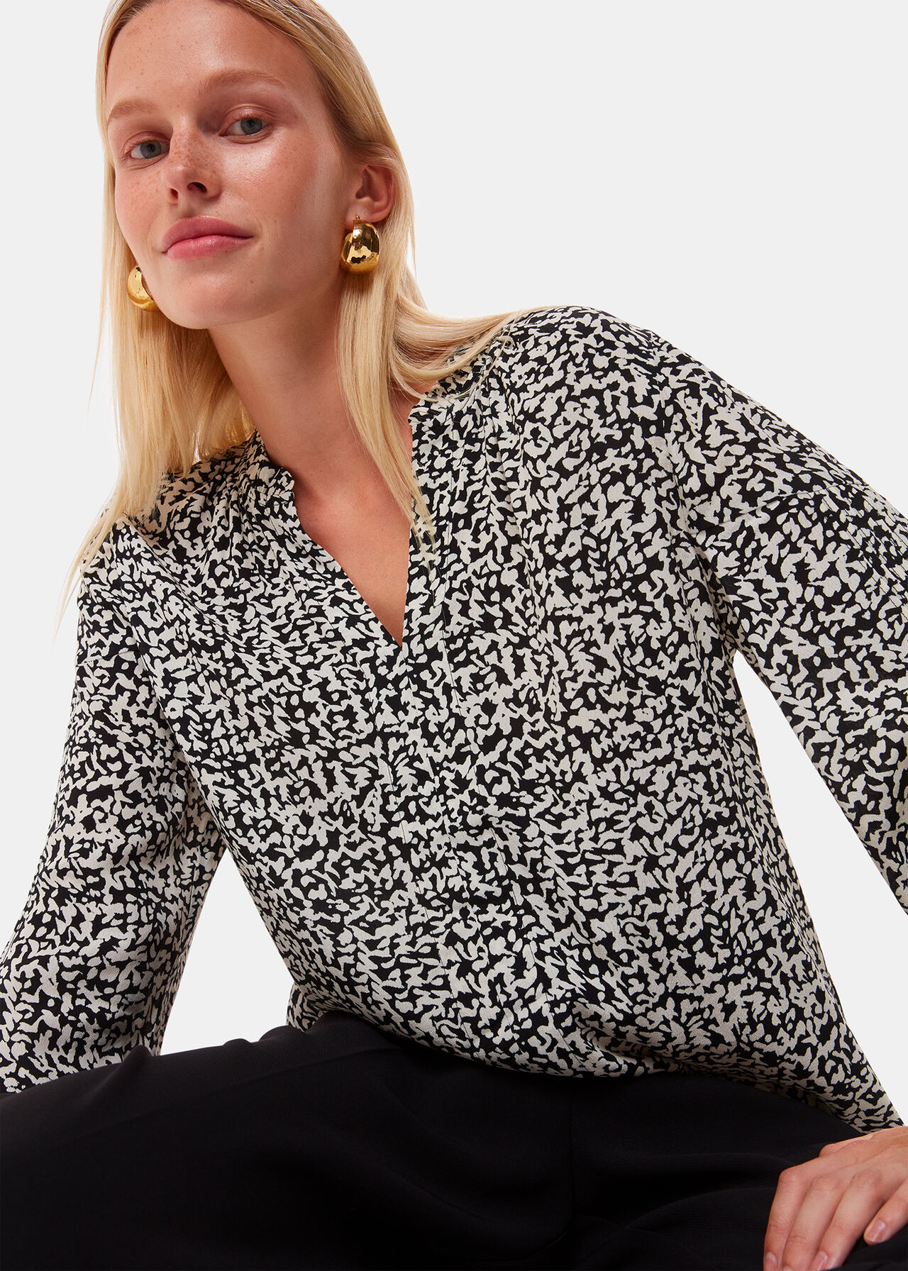 Whistles Scribble Print Blouse
