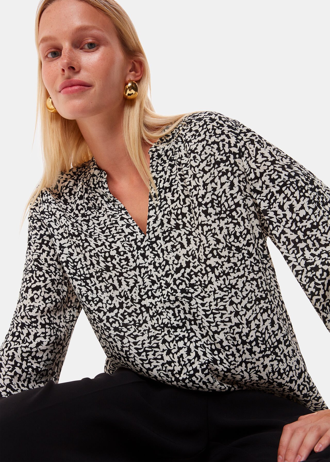 Whistles Scribble Print Blouse Whistles Scribble Print Blouse
