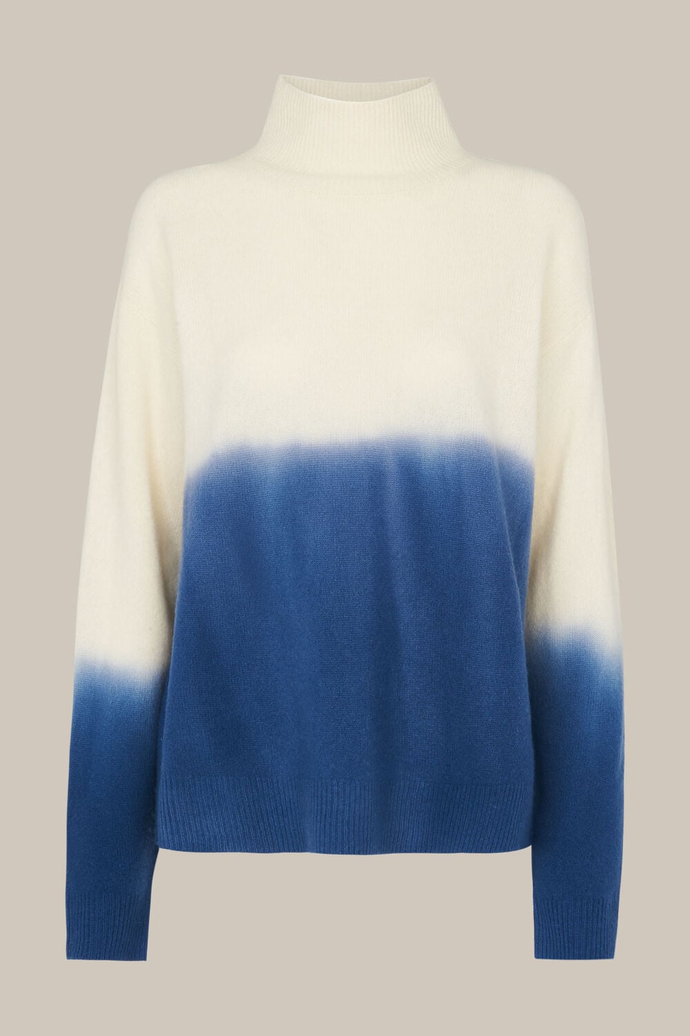 Dip Dyed Funnel Neck