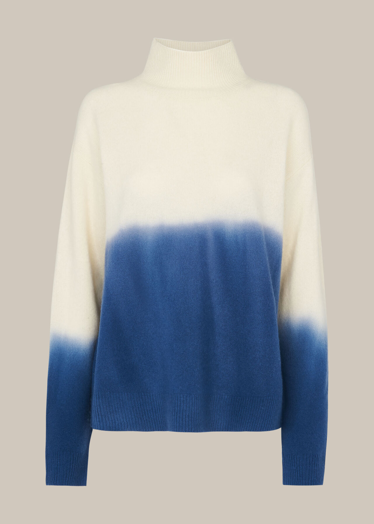 Dip Dyed Funnel Neck