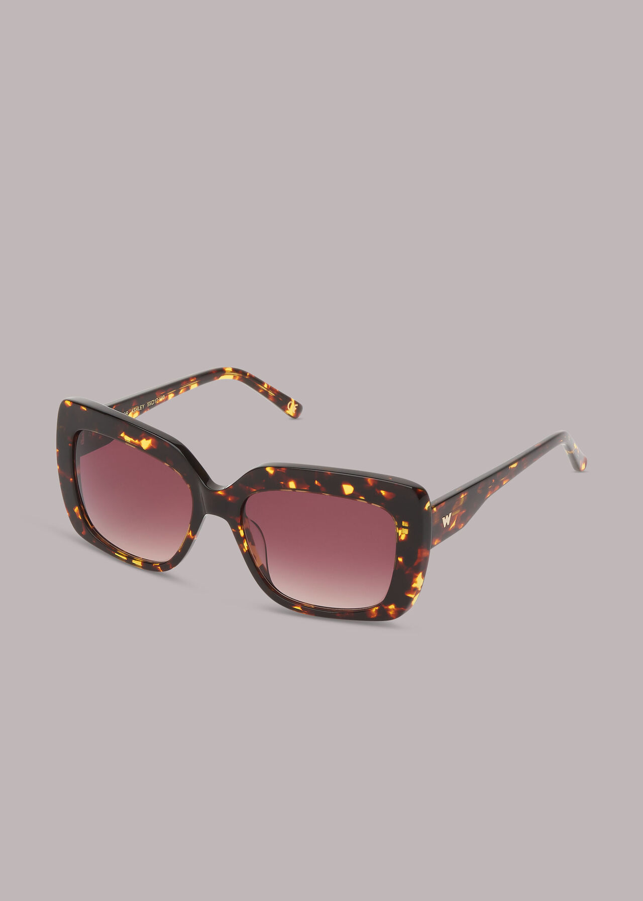 Brown/Multi Ayla Square Tort Sunglasses | WHISTLES