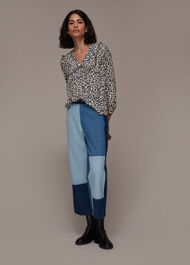 Cheetah Print Collar Top