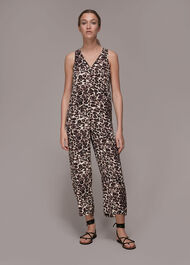 Clouded Leopard Print Jumpsuit