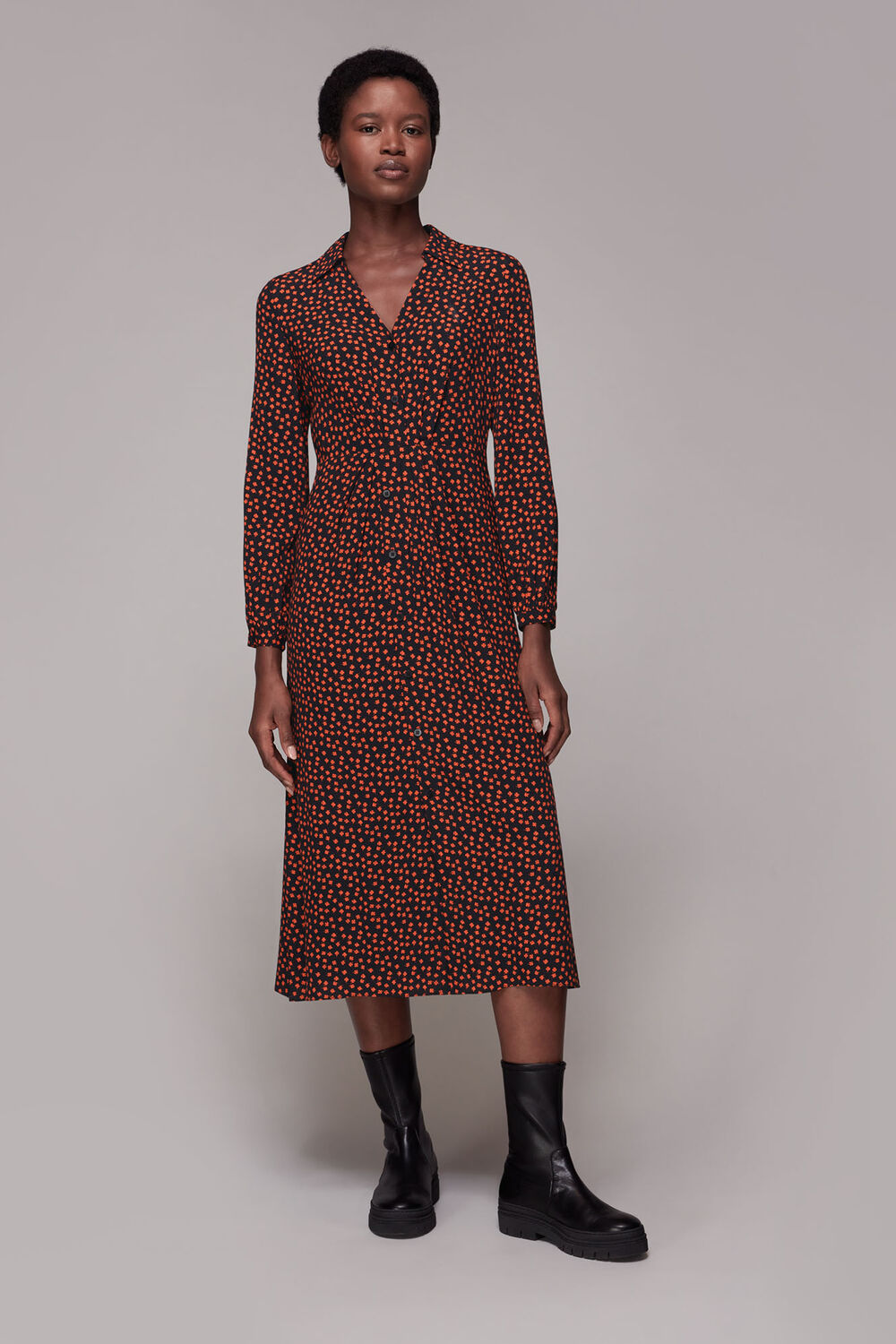 Dainty Floral Print Midi Dress
