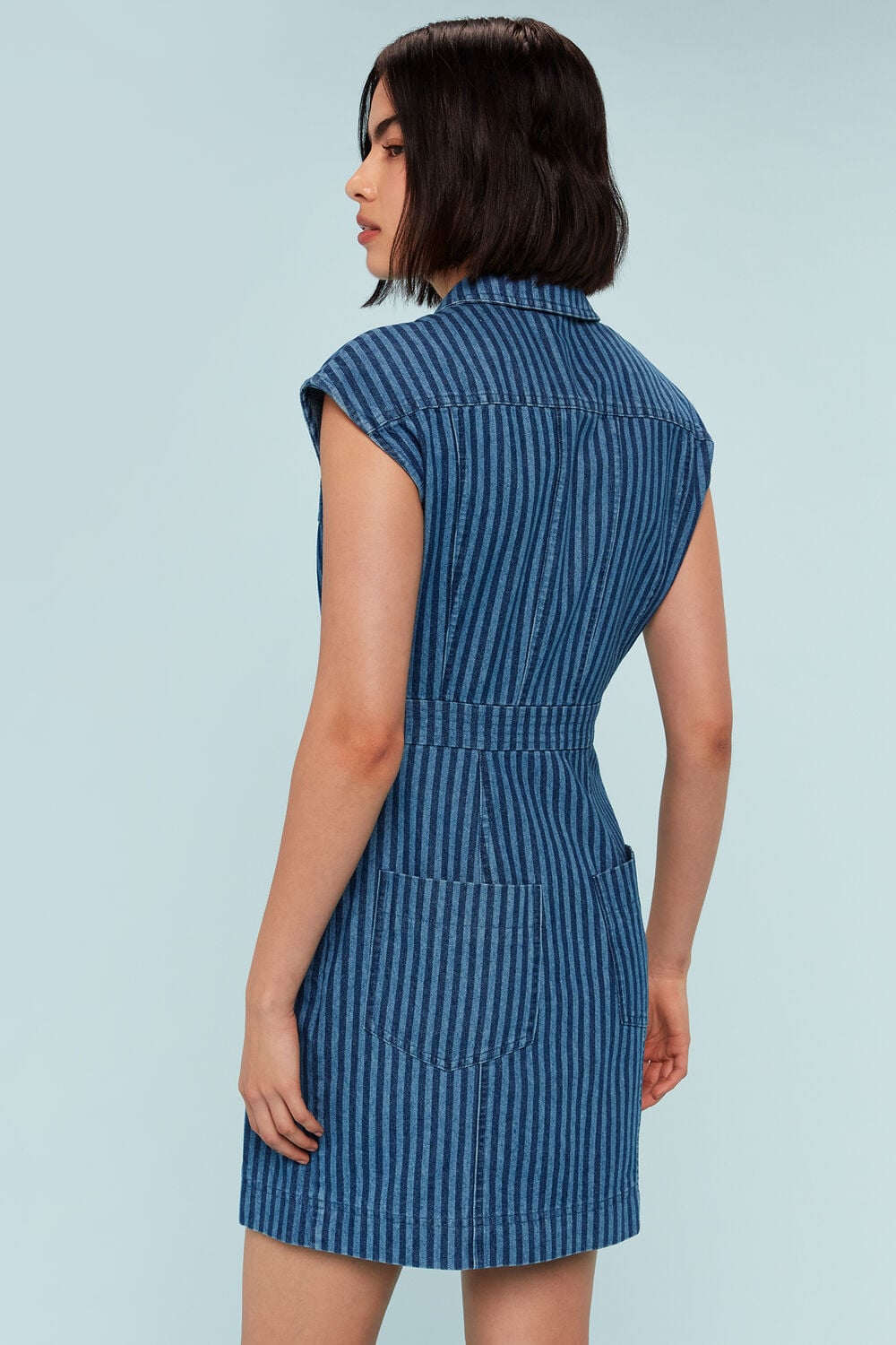 Denim Bodice Stripe Dress
