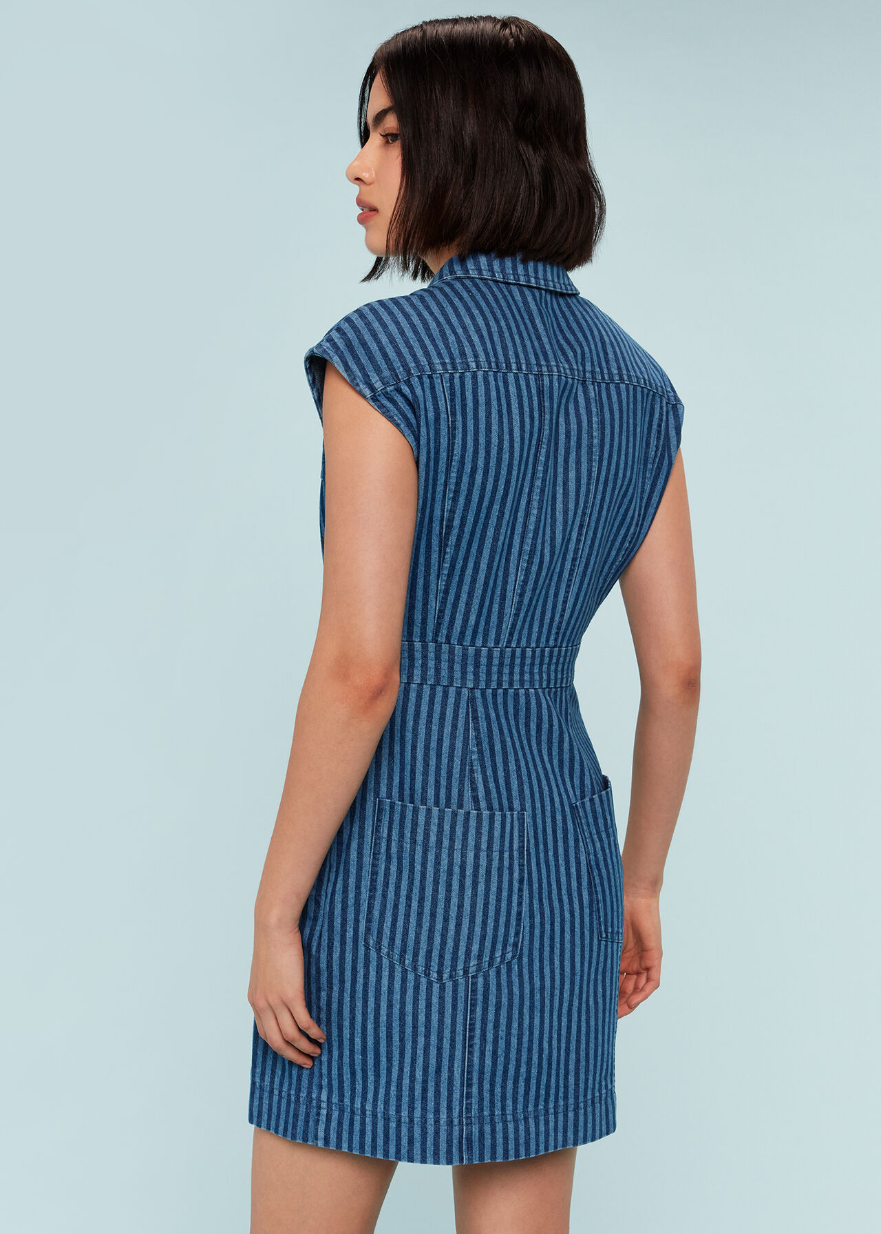 Denim Bodice Stripe Dress