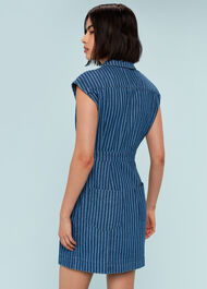 Denim Bodice Stripe Dress