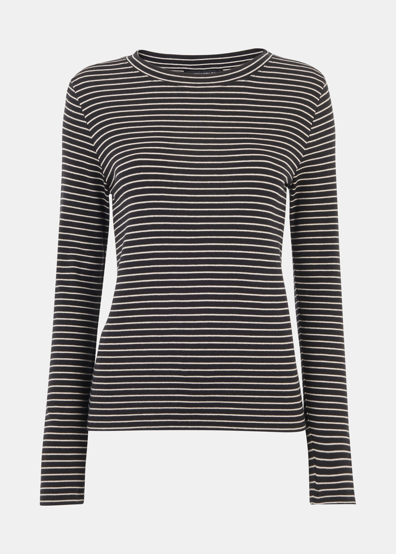 Slim Stripe Long Sleeve Crew