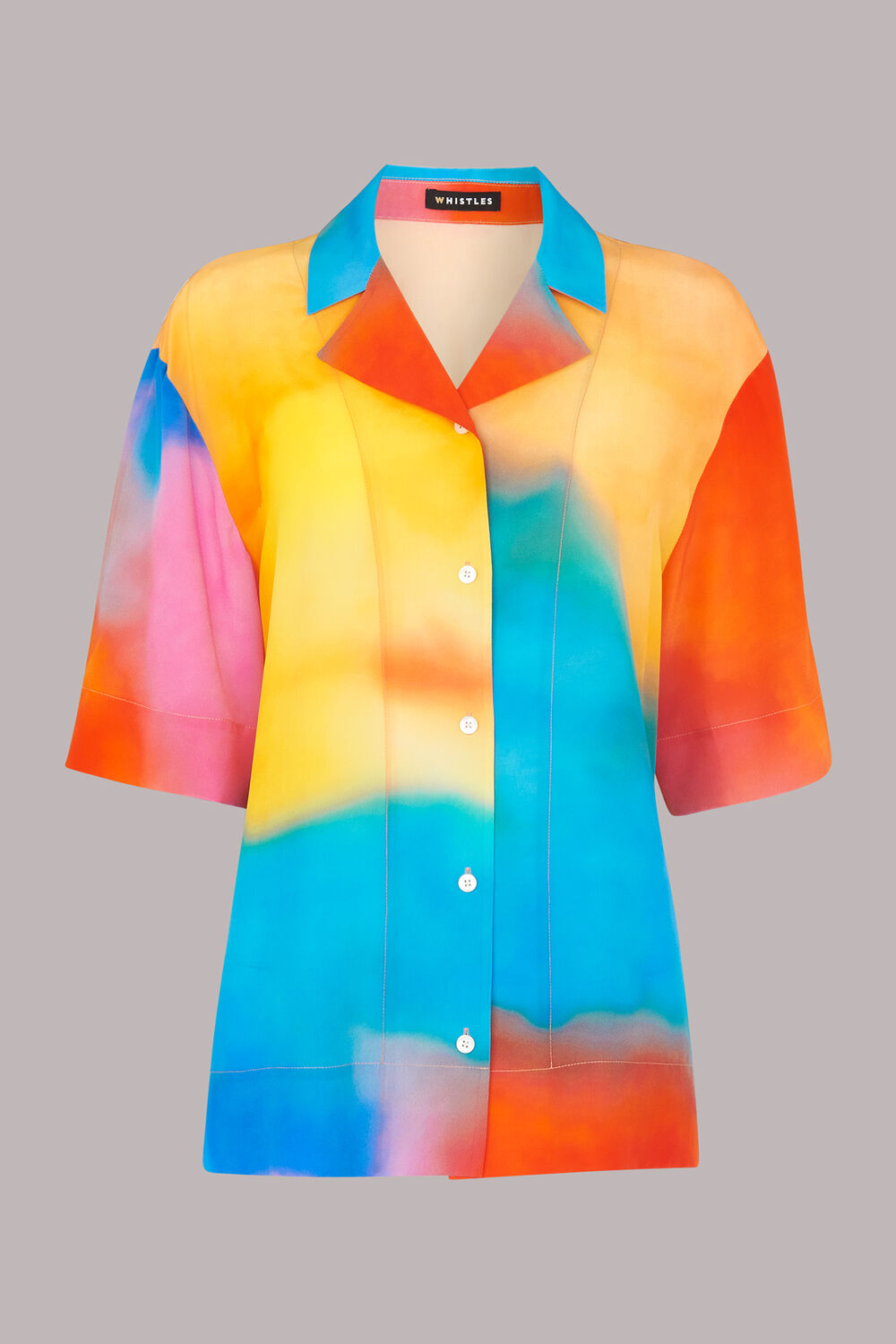 Rainbow Silk Bowling Shirt