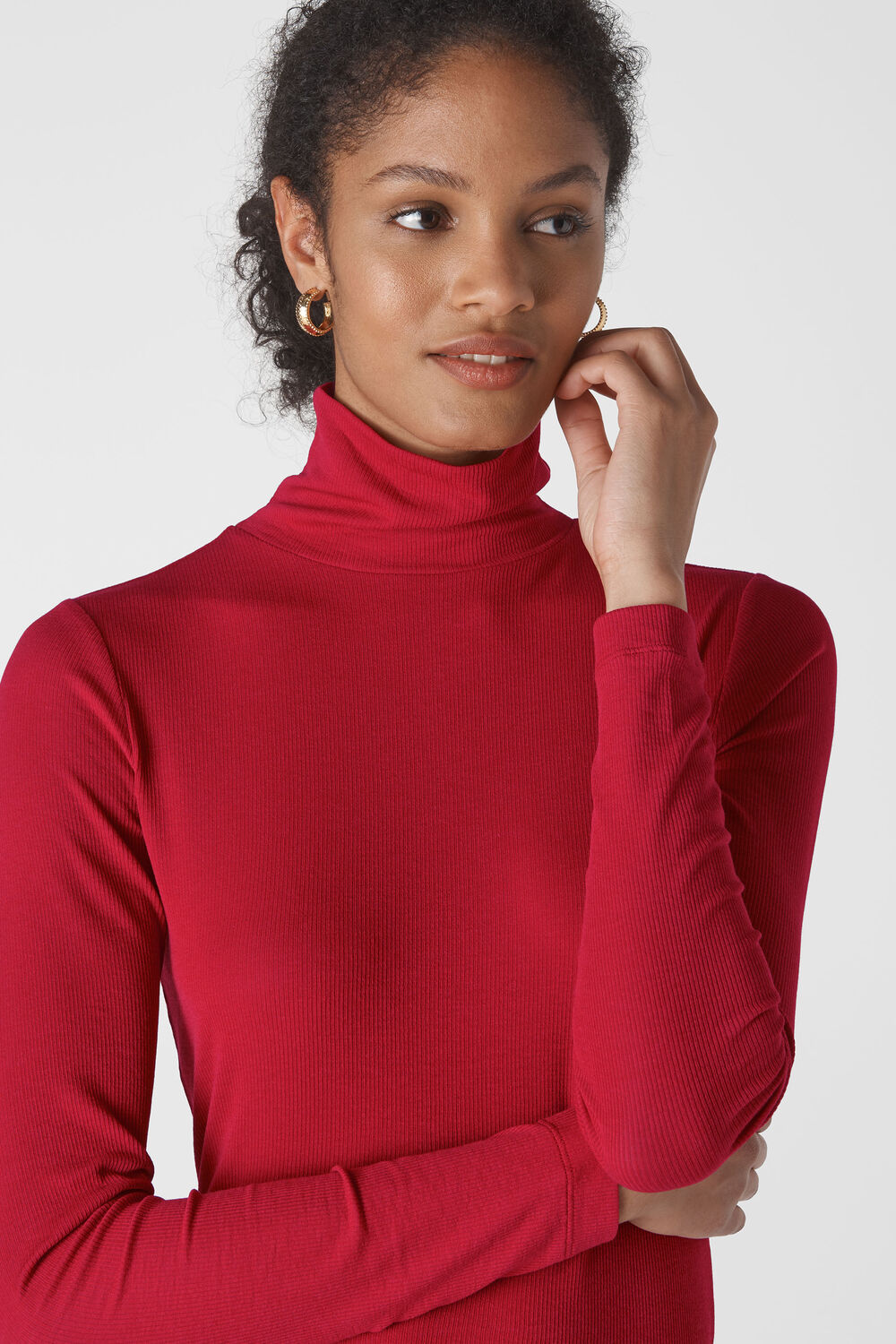 Essential Polo Neck Red