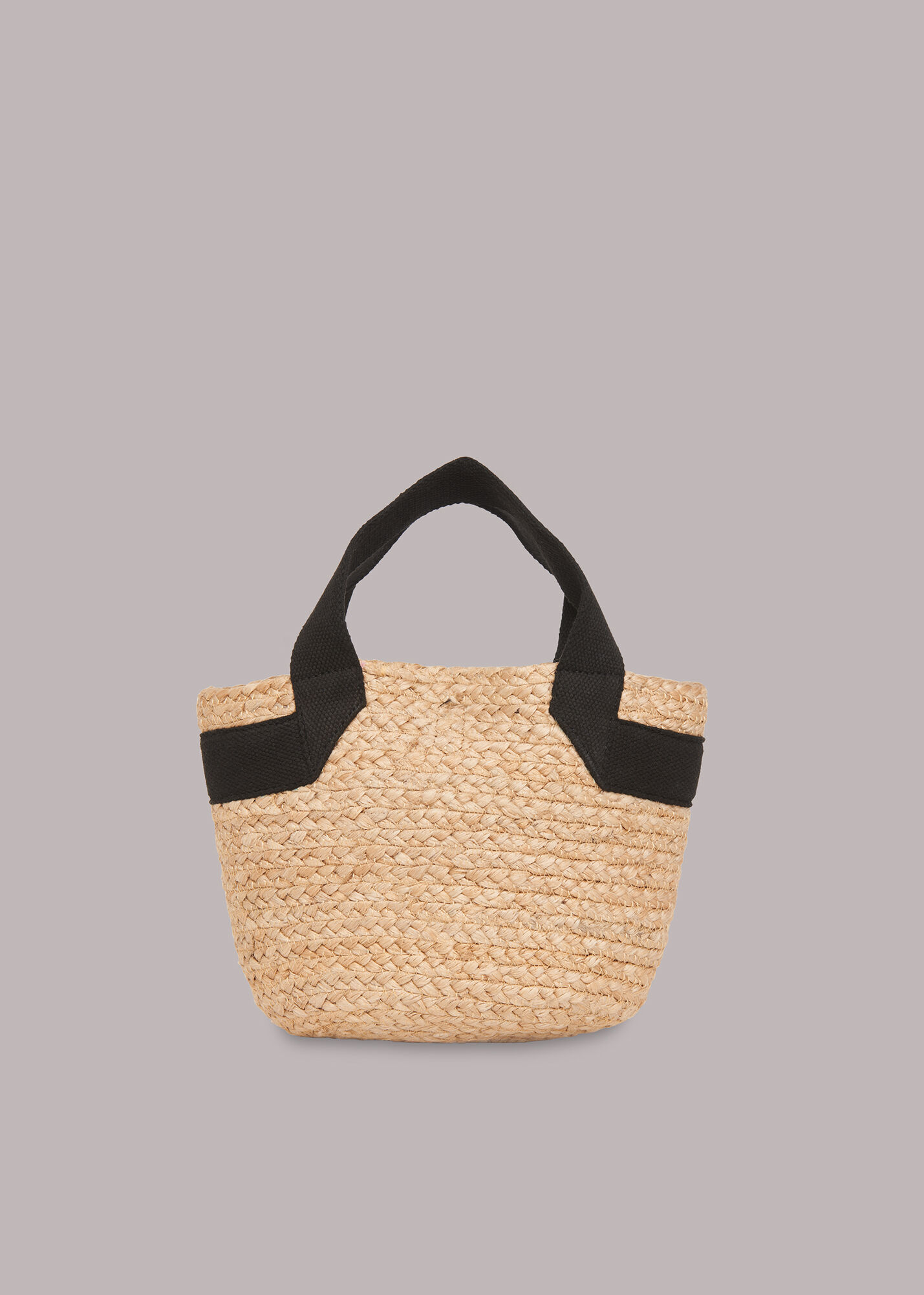 Neutral Zelie Mini Jute Bag WHISTLES Whistles UK