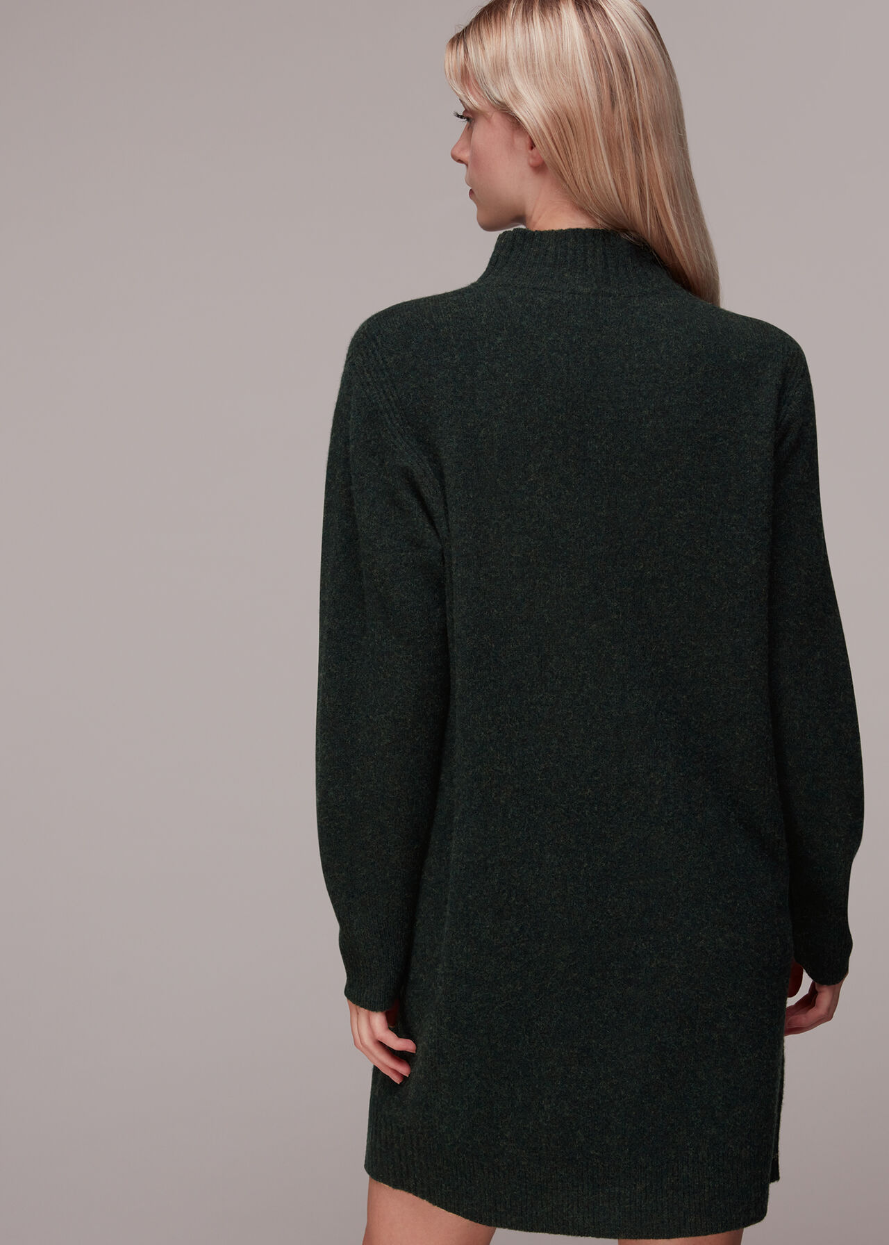 Funnel Neck Knitted Dress