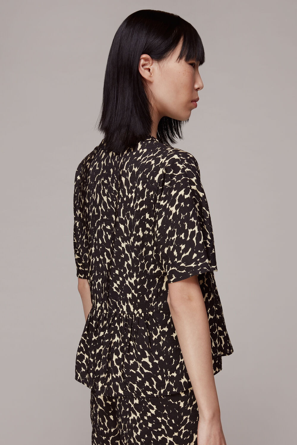 Black Hannah Sahara Cat Blouse