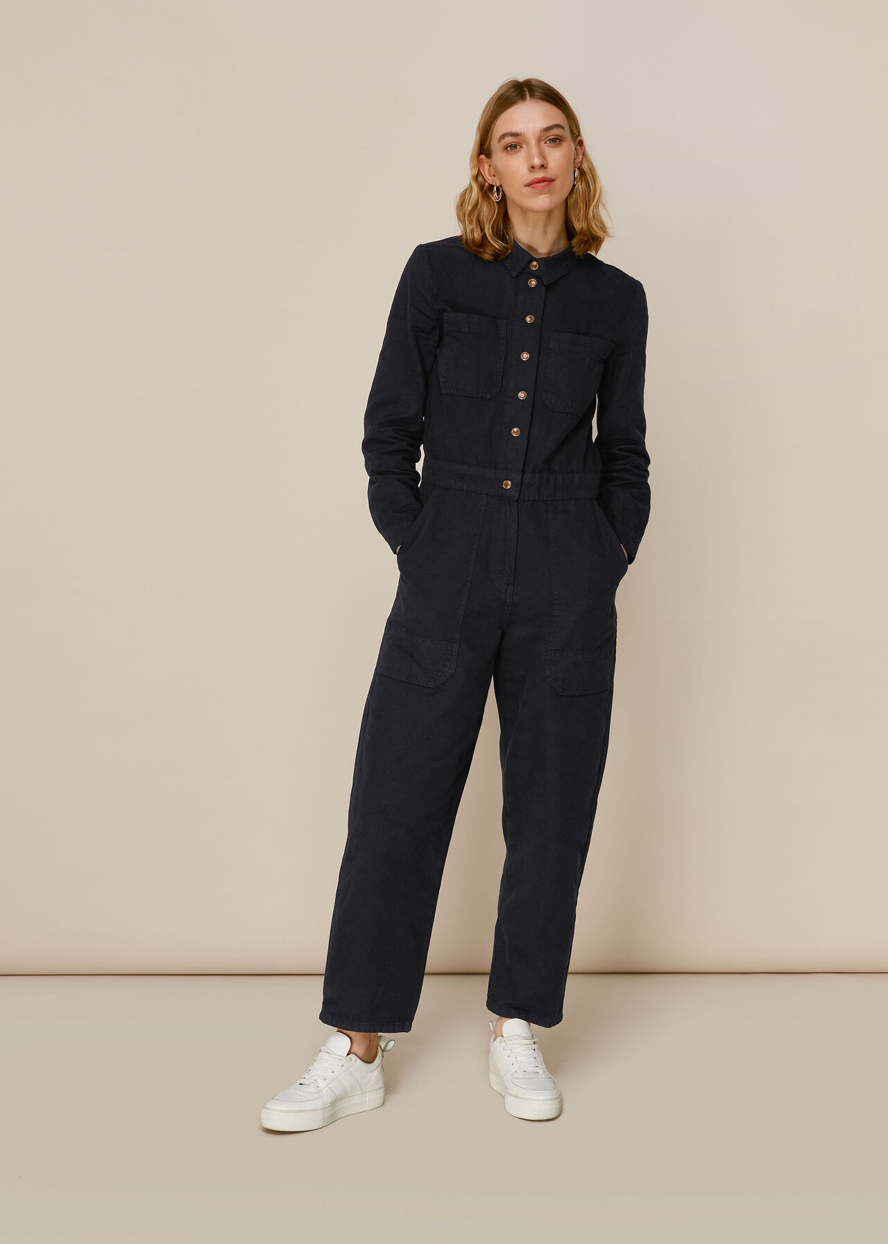 Gabby Denim Jumpsuit Dark Grey