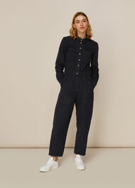 Gabby Denim Jumpsuit Dark Grey