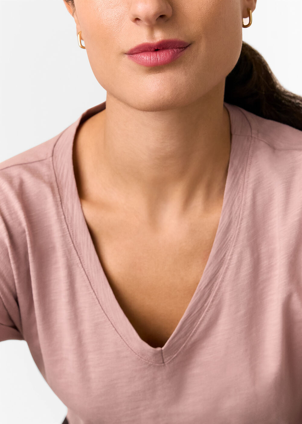 Willa V Neck Cap Sleeve Tee