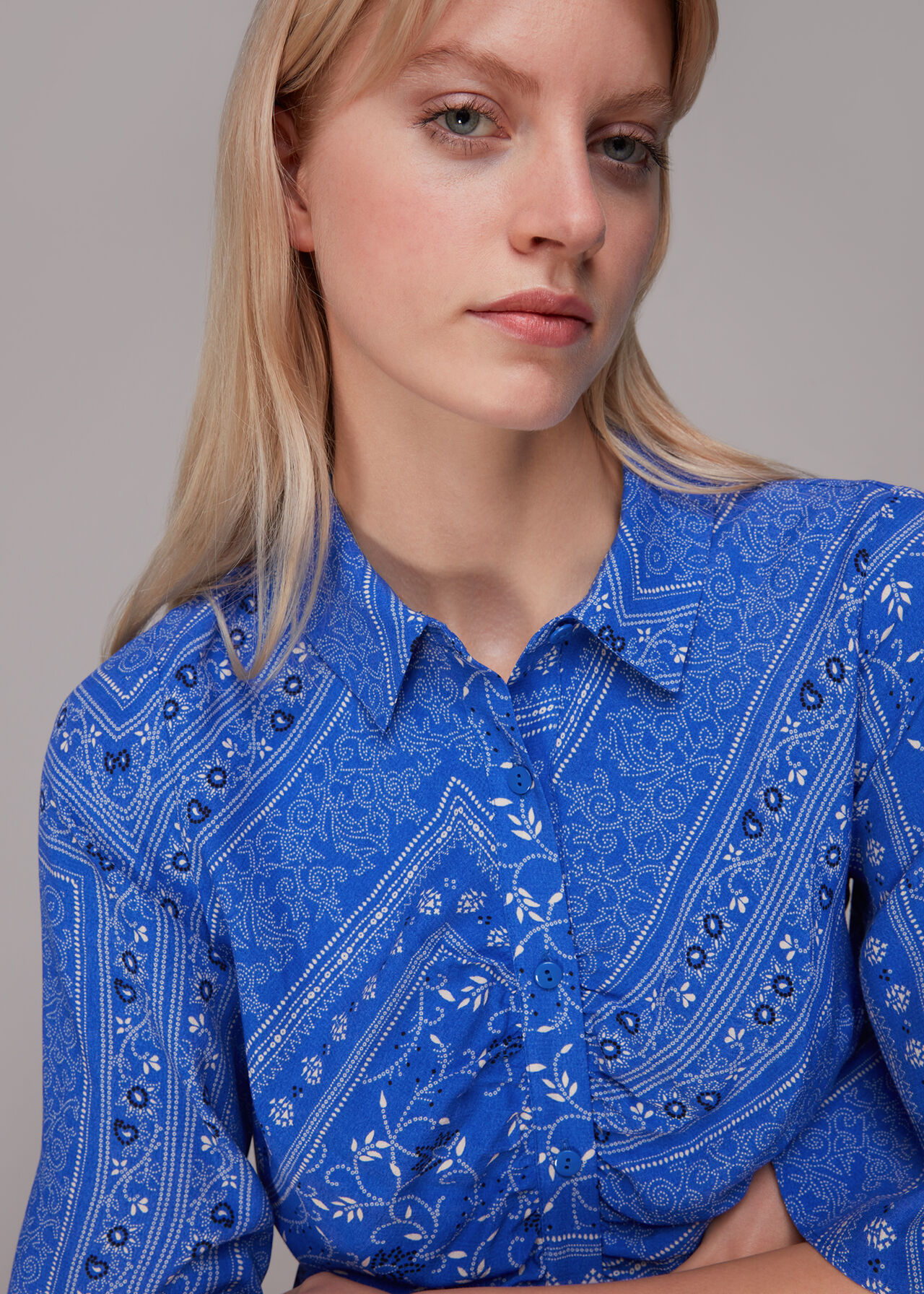 Bandana Spot Print Shirt Dress